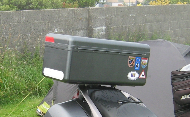 large metal box on the back of an NTV deauville